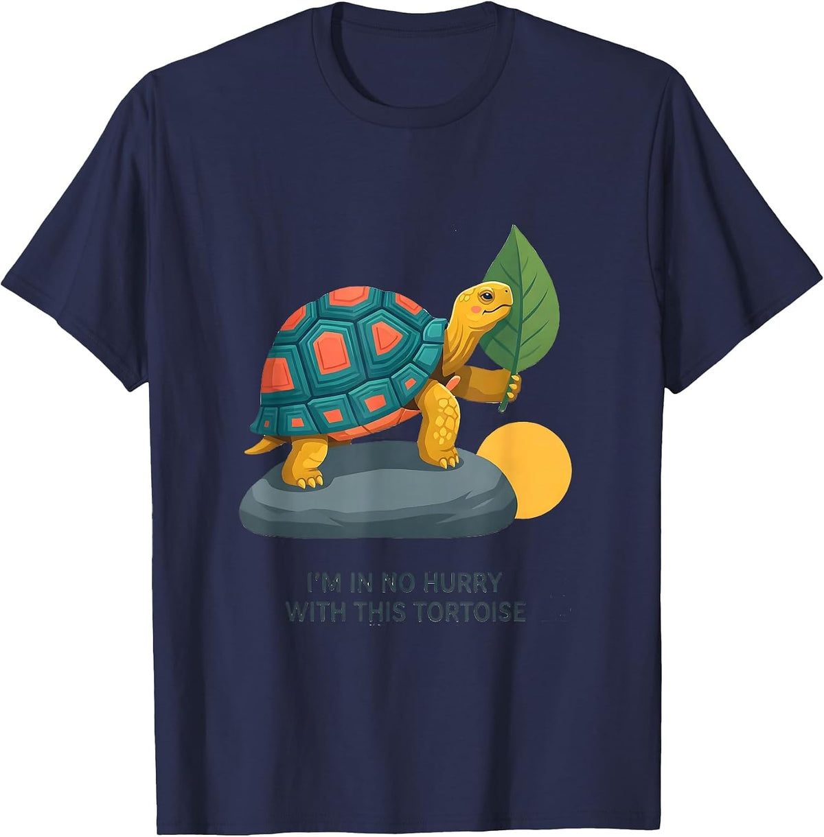 Men's I'm In No Hurry With This Tortoise Funny Tortoise Lover Pet T-Shirt - Navy Blue