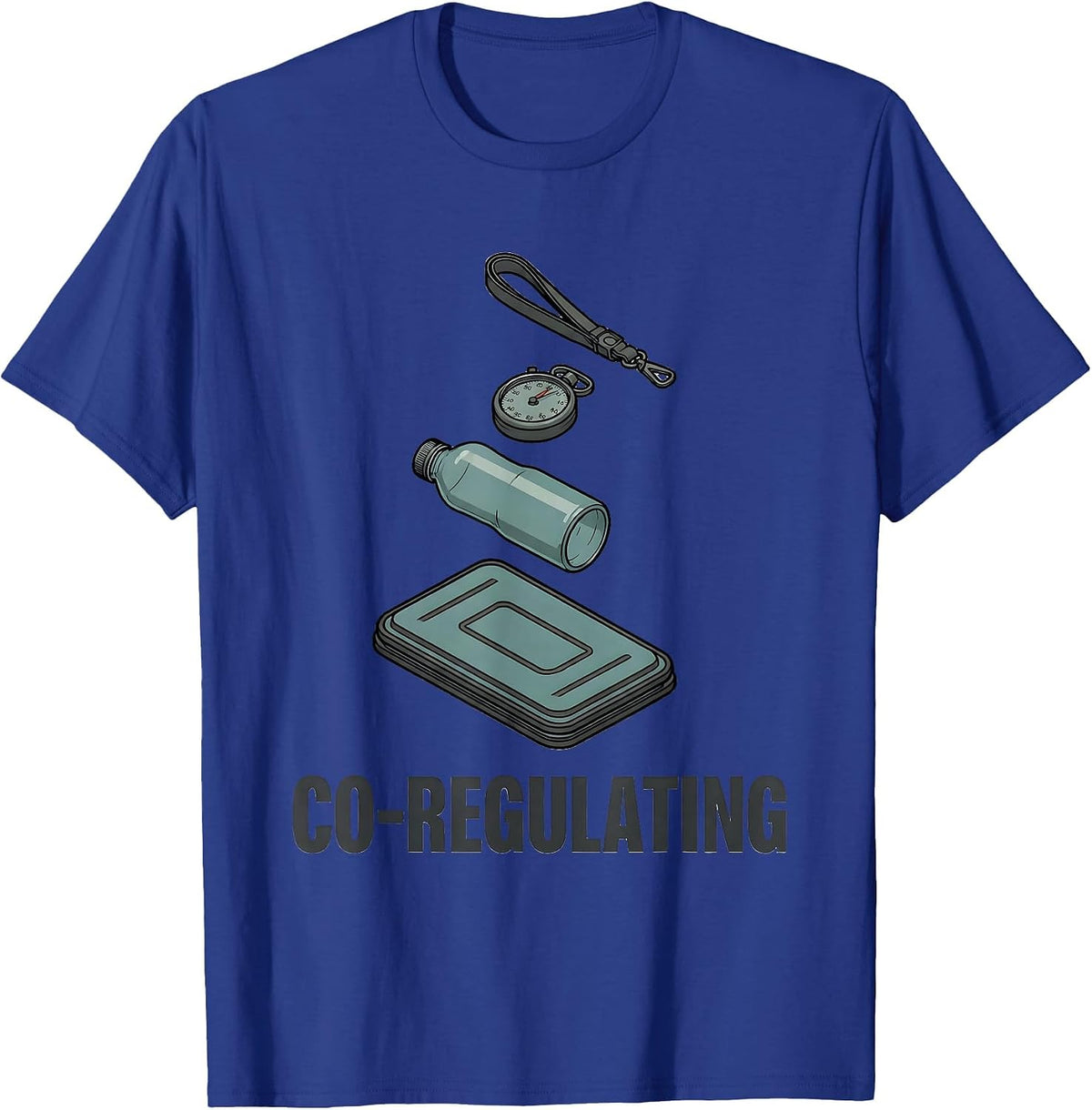 Men's Co-Regulating Mental Health Counselor Therapist Coping T-Shirt - Royal Blue