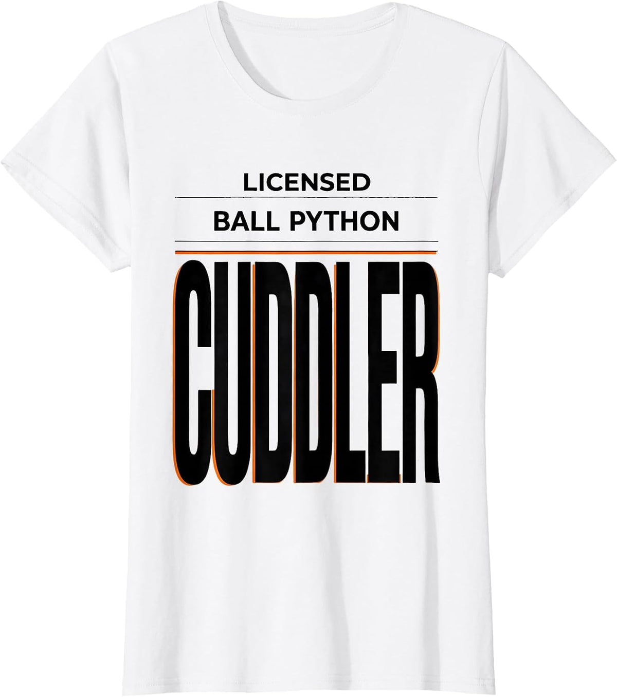 Licensed Ball Python Cuddler Funny Reptile Lover Gift T-Shirt - White