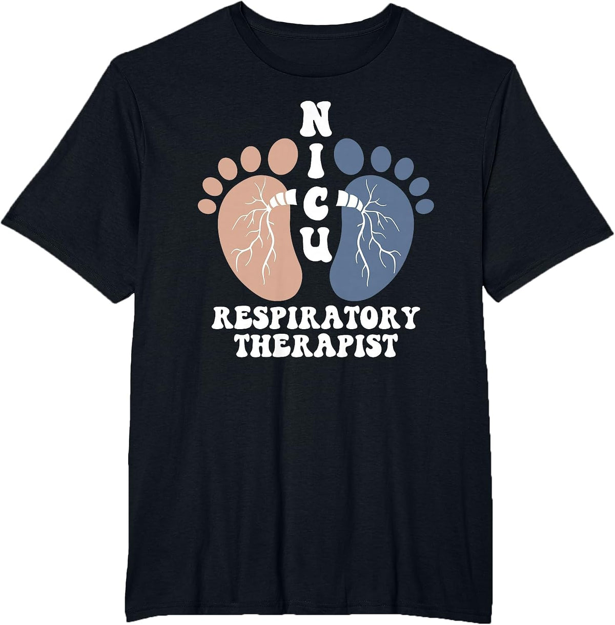 Nicu Respiratory Therapist RrT Care Credential Lung Squad T-Shirt - Black
