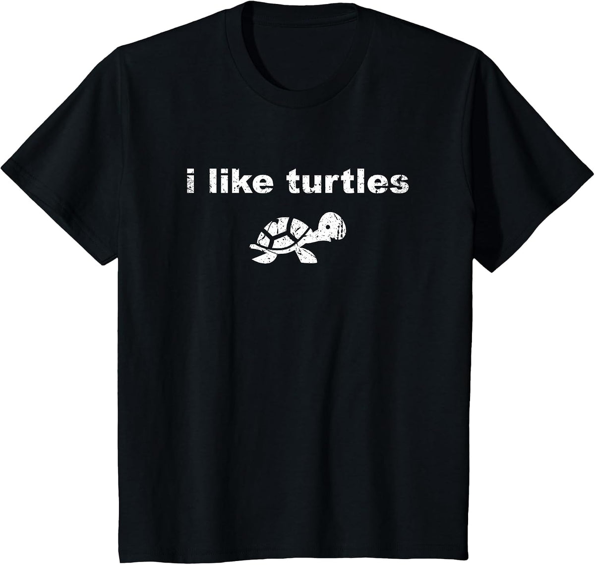 Vintage I Like Turtles Funny Turtle Pet for Turtle Lovers T-Shirt - Black