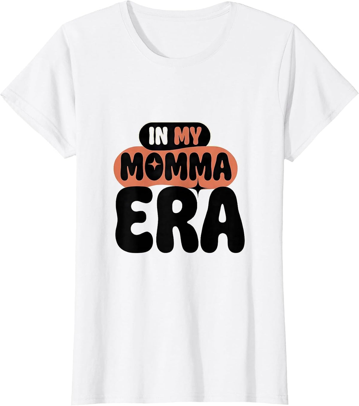 Women's In My Momma Era Retro Groovy Mothers Day Funny Mom Gift T-Shirt - White