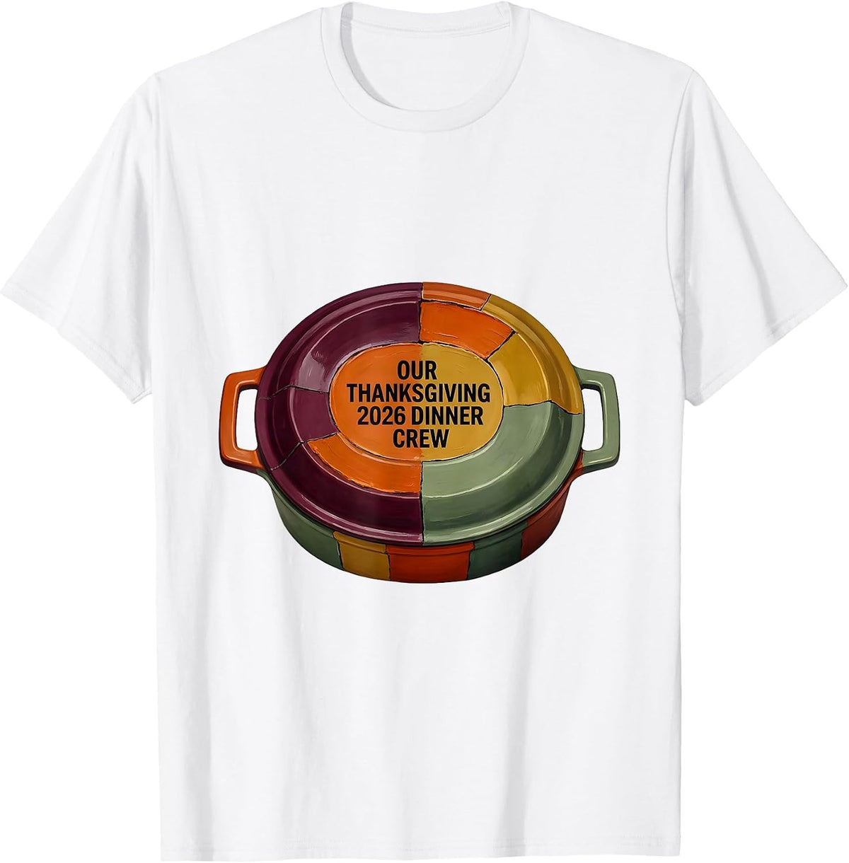 Men's Our Thanksgiving 2026 Dinner Crew Family Holiday Humor T-Shirt - White