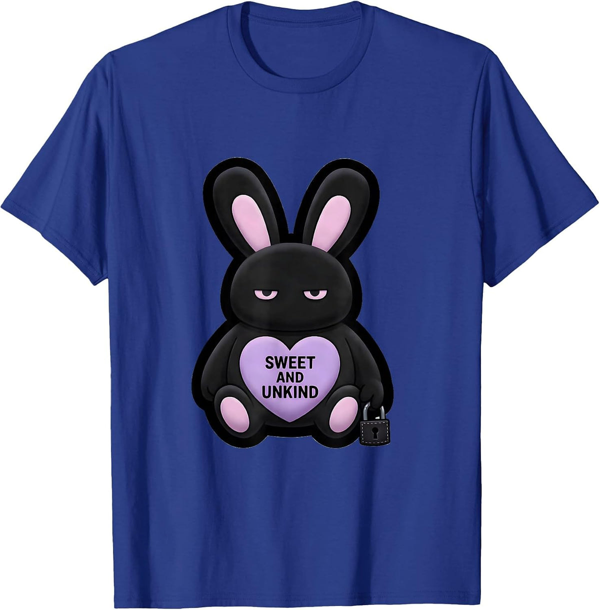 Men's Sweet And Unkind Pastel Goth Kawaii Bunny Lover Alt Cute T-Shirt - Royal Blue