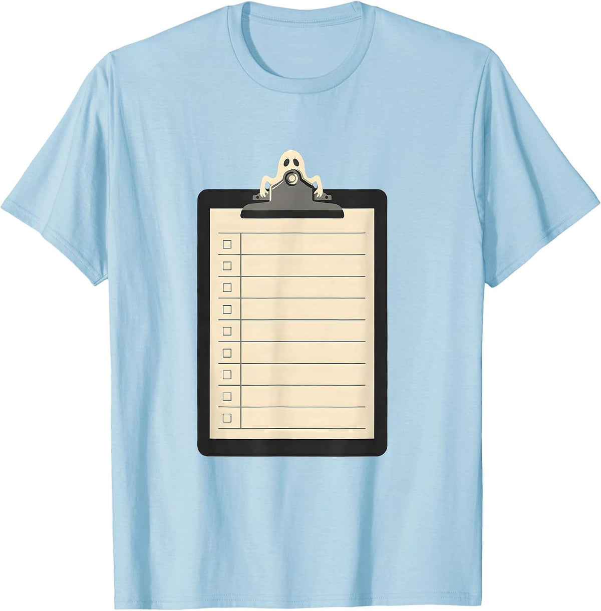 Men's Paraprofessional Ghost Halloween Para Normal Activities T-Shirt - Baby Blue