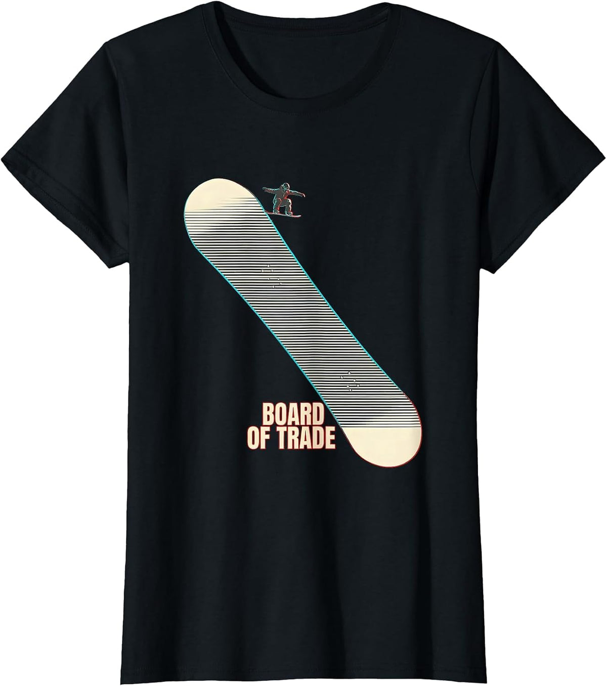 Board Of Trade New Wave Snowboarder Winter Sports Pride T-Shirt - Black