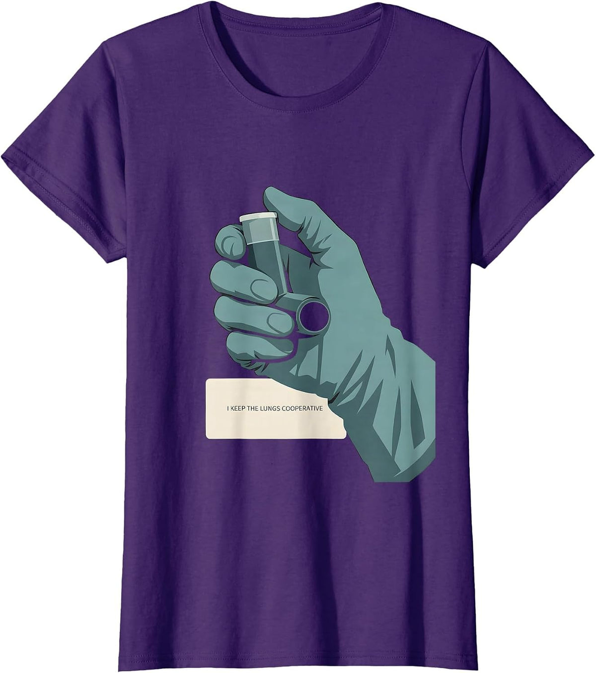 I Keep The Lungs Cooperative Funny Respiratory Therapist RT T-Shirt - Purple