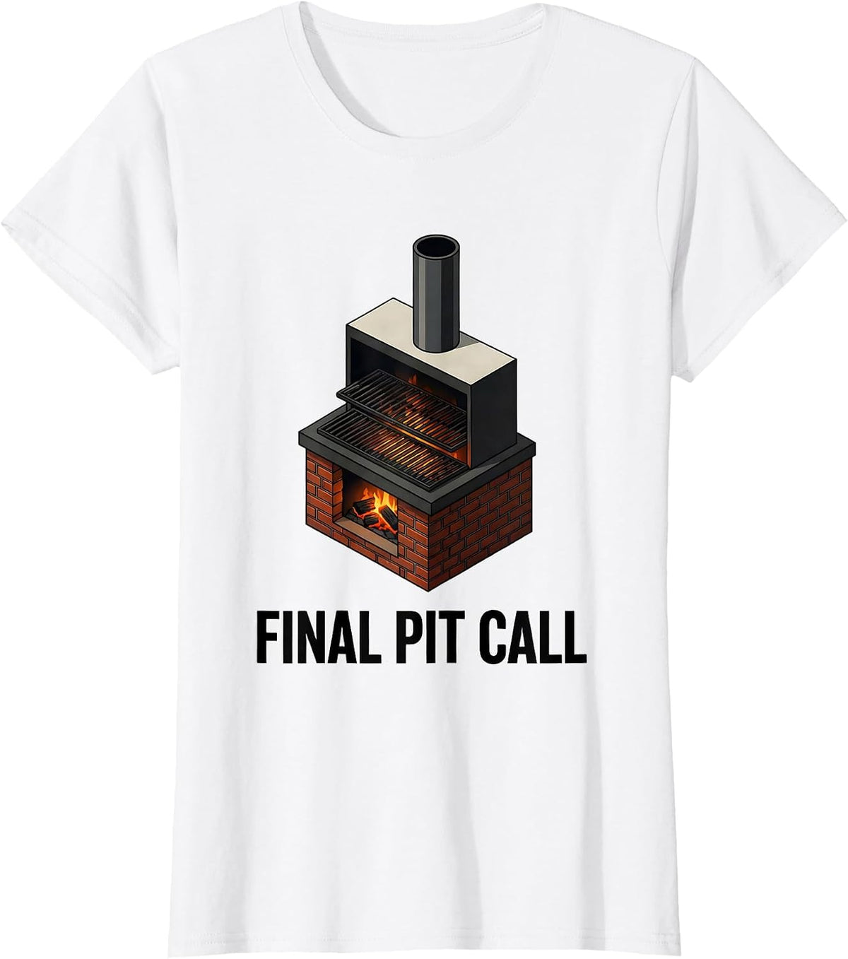 Final Pit Call Funny BBQ Dad Grill Master Labor Day T-Shirt - White