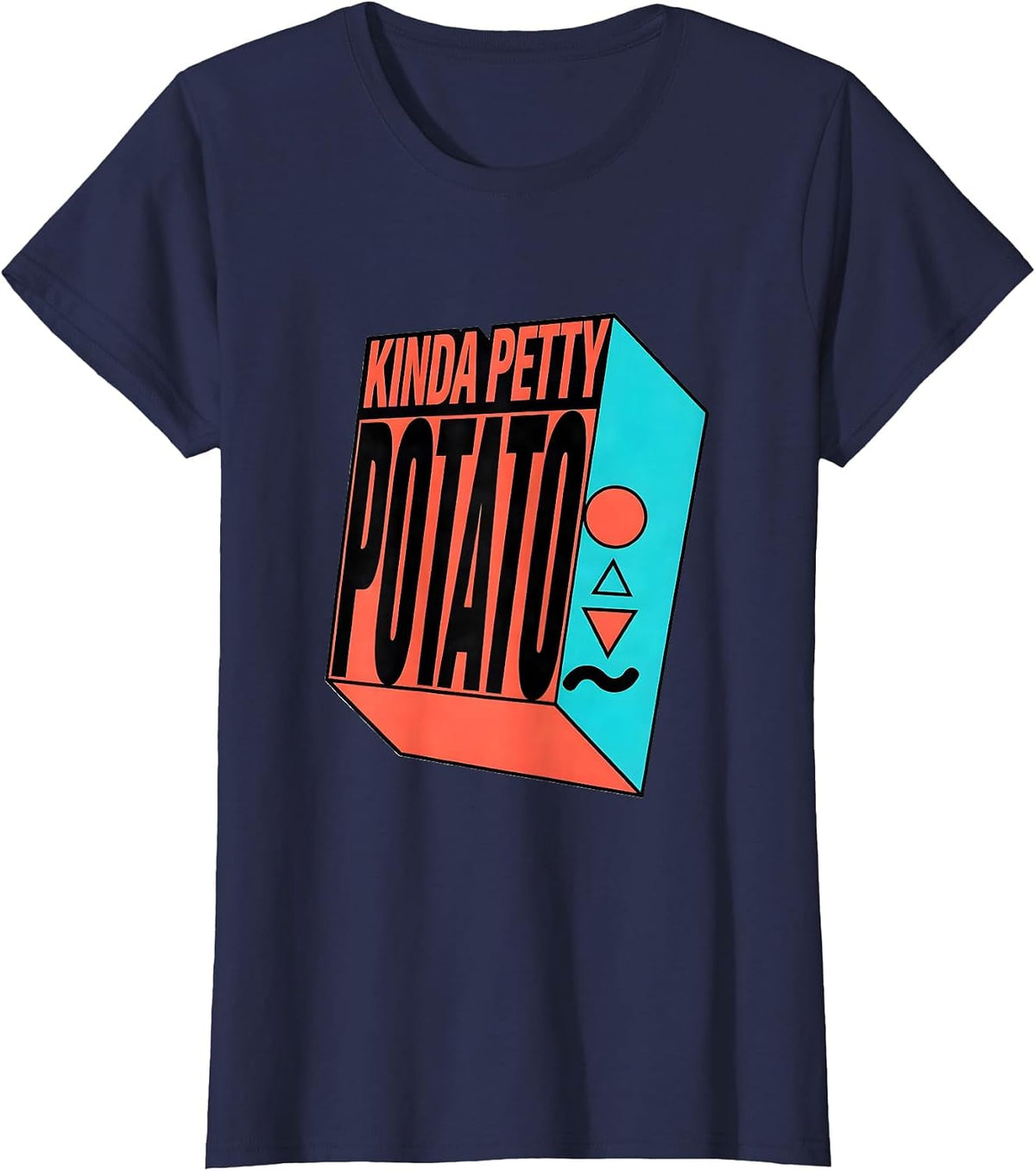 Women's Kinda Petty Potato Funny Sweet Potato Couple Thanksgiving T-Shirt - Navy Blue