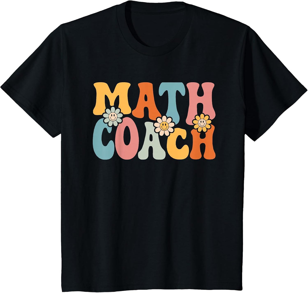 Math Coach Shirt Funny Back to School Teachers Students T-Shirt - Black