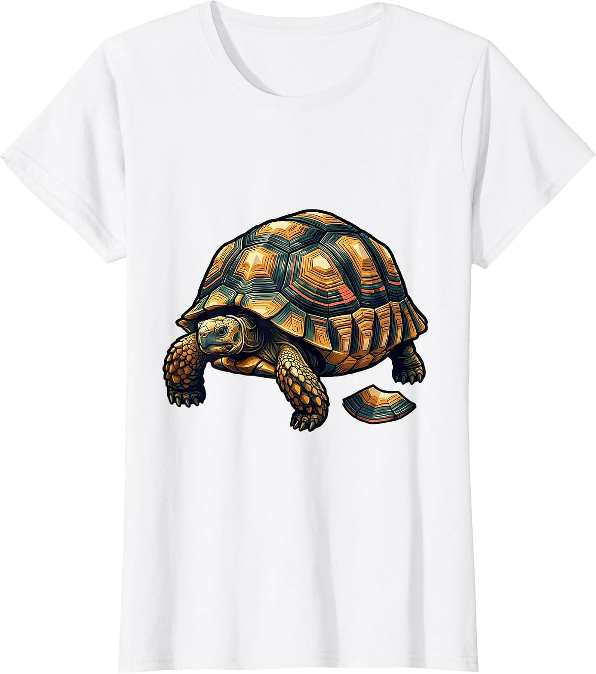 Indian Star Tortoise Reptile Lover Novelty Animal Fan T-Shirt - White
