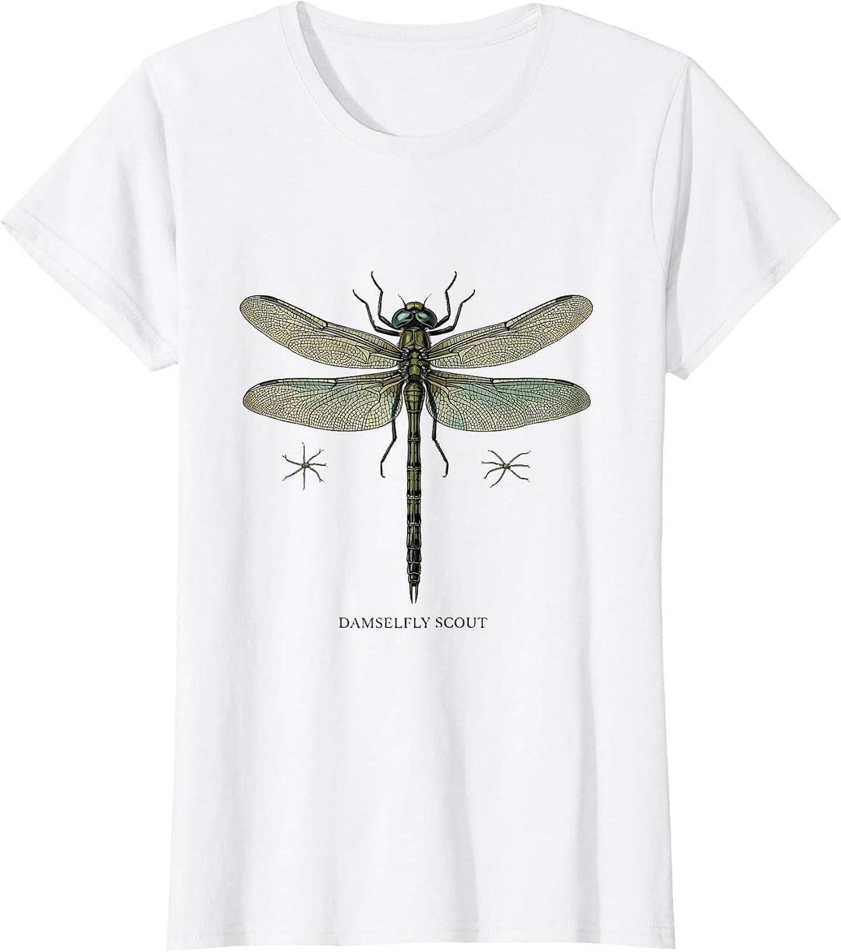 Damselfly Scout Botanical Entomology Bug Collector Nature T-Shirt - White