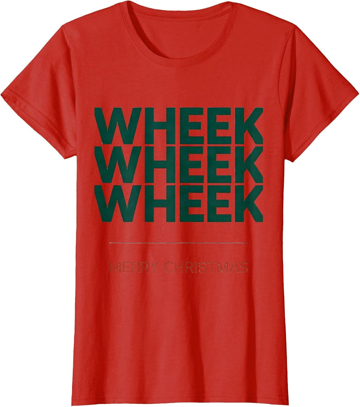 Women's Wheek Wheek Wheek Merry Christmas Funny Guinea Pig Pet Lover T-Shirt - Red