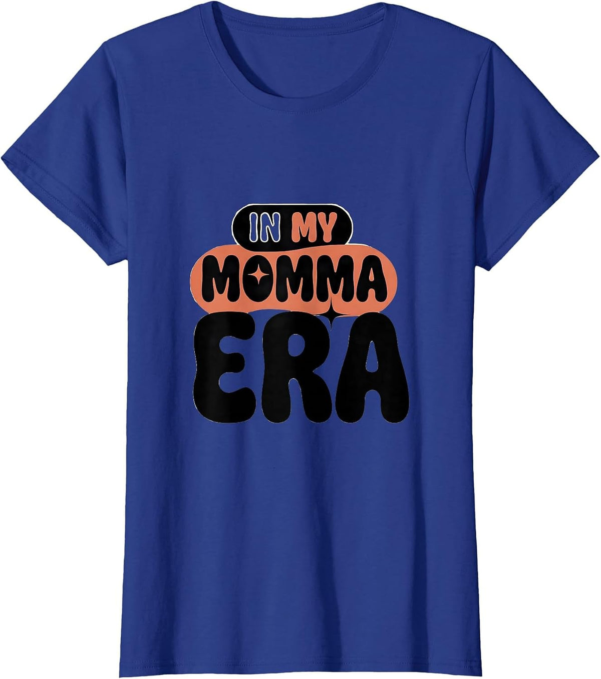 Women's In My Momma Era Retro Groovy Mothers Day Funny Mom Gift T-Shirt - Royal Blue