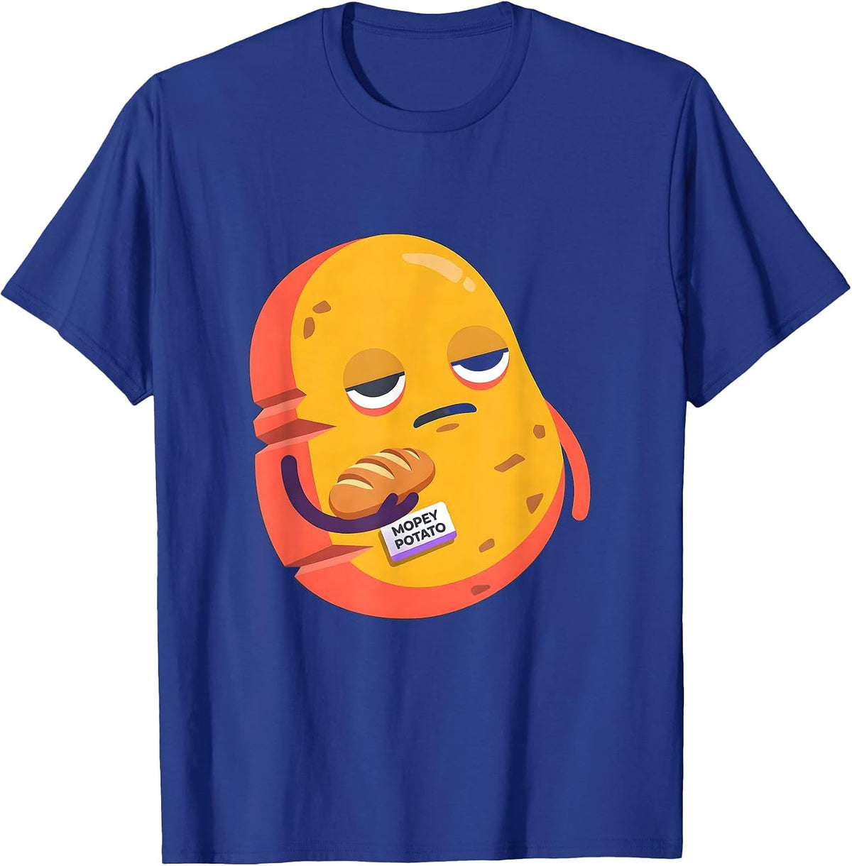 Men's Mopey Potato Funny Couples Thanksgiving Matching T-Shirt - Royal Blue