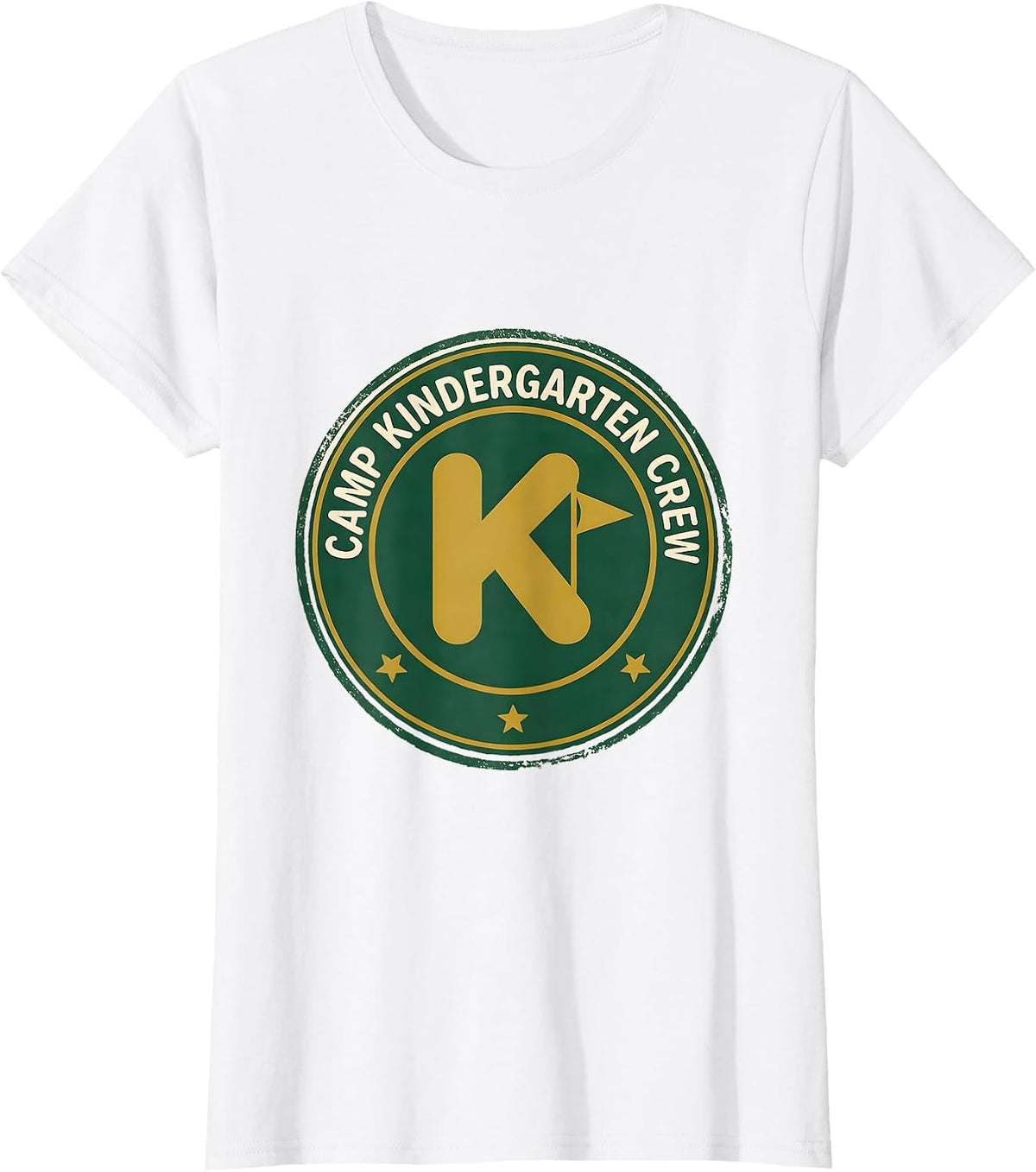 Women's Camp Kindergarten Crew Cute Kindergarten Teacher Back T-Shirt - White