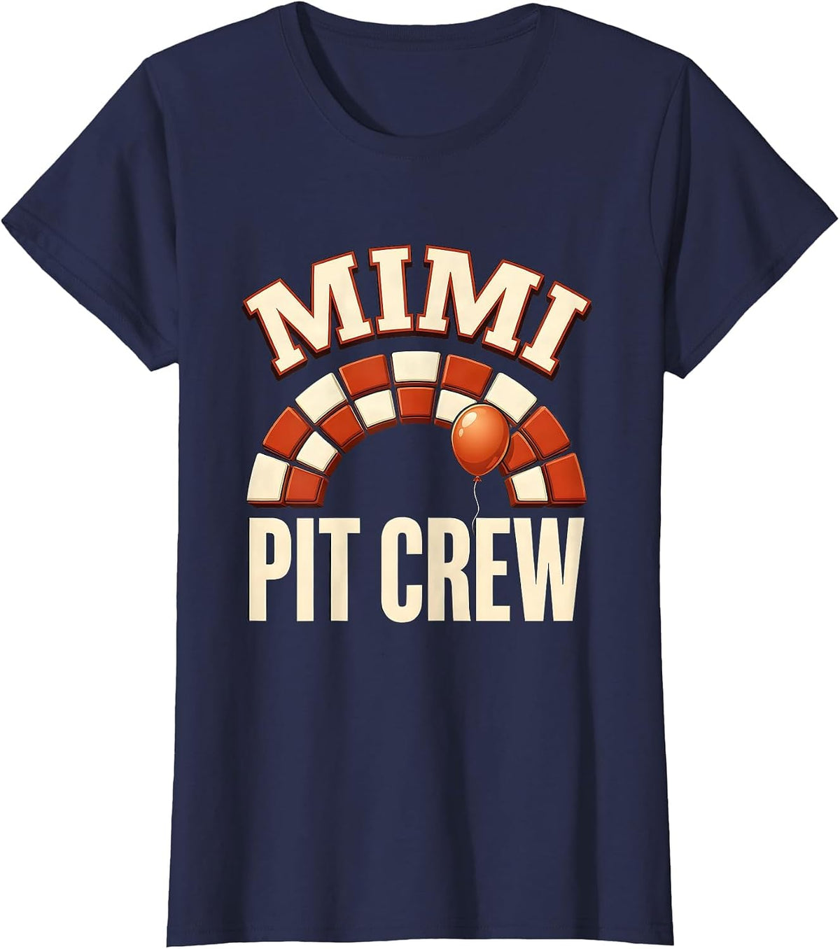 Women's Mimi Pit Crew Funny Race Car Birthday Family Pit Crew T-Shirt - Navy Blue