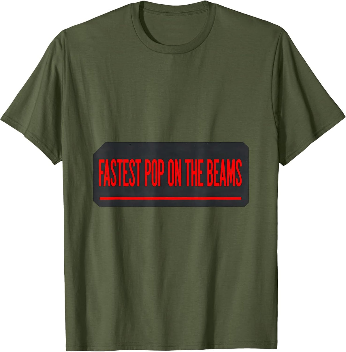 Fastest Pop On The Beams Patriotic RC Racing Drag Strip T-Shirt - Olive Green