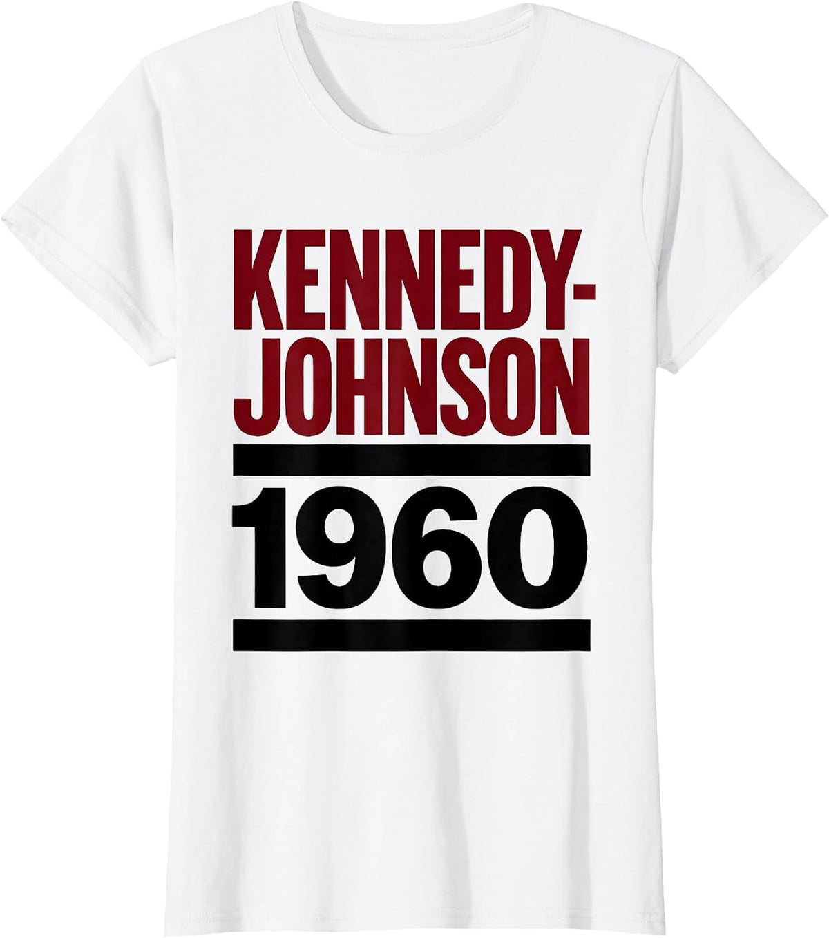 Women's Kennedy-Johnson 1960 Retro Political Nostalgia 4th of July T-Shirt - White