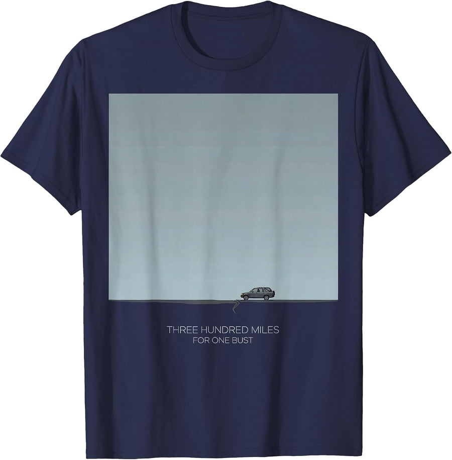 Three Hundred Miles For One Bust Funny Storm Chaser T-Shirt - Navy Blue