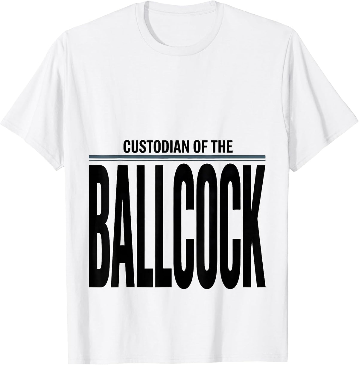 Men's Custodian Of The Ballcock Funny Plumber Pipefitter Gift T-Shirt - White