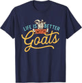 Life is Better with Goats - Goat Farm Animal Lover Farming T-Shirt - Navy Blue