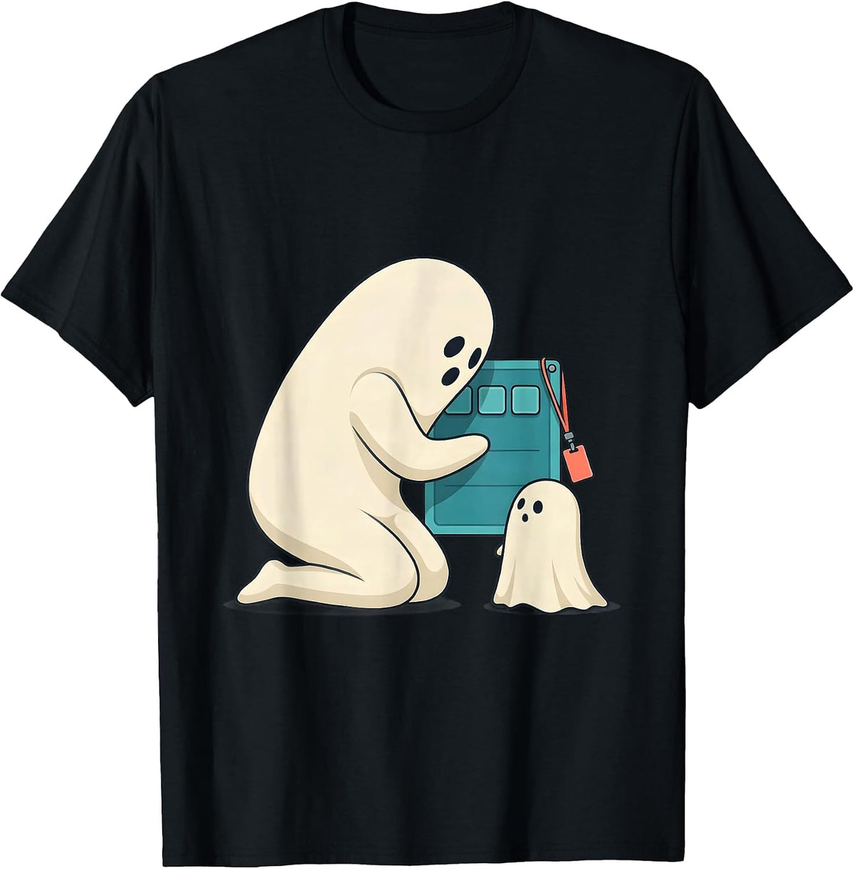 Men's Ghost Para Normal Activities Paraprofessional Halloween T-Shirt - Black