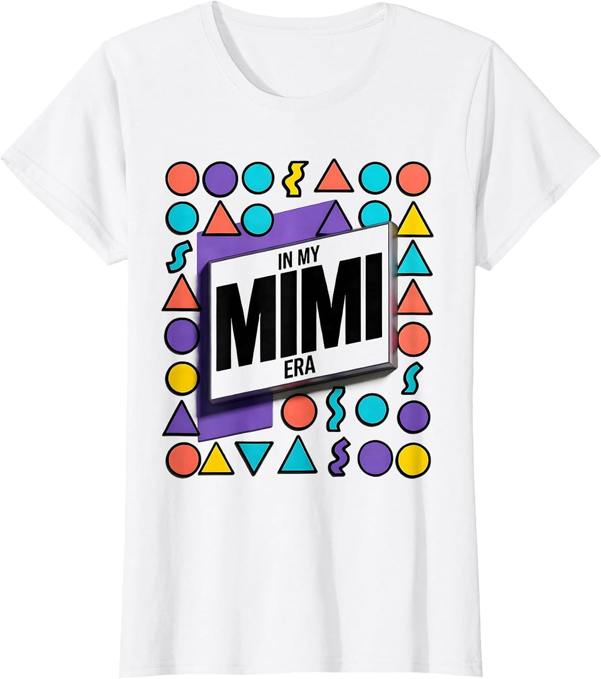 Women's In My Mimi Era Retro Groovy Mothers Day Gift for Mom T-Shirt - White