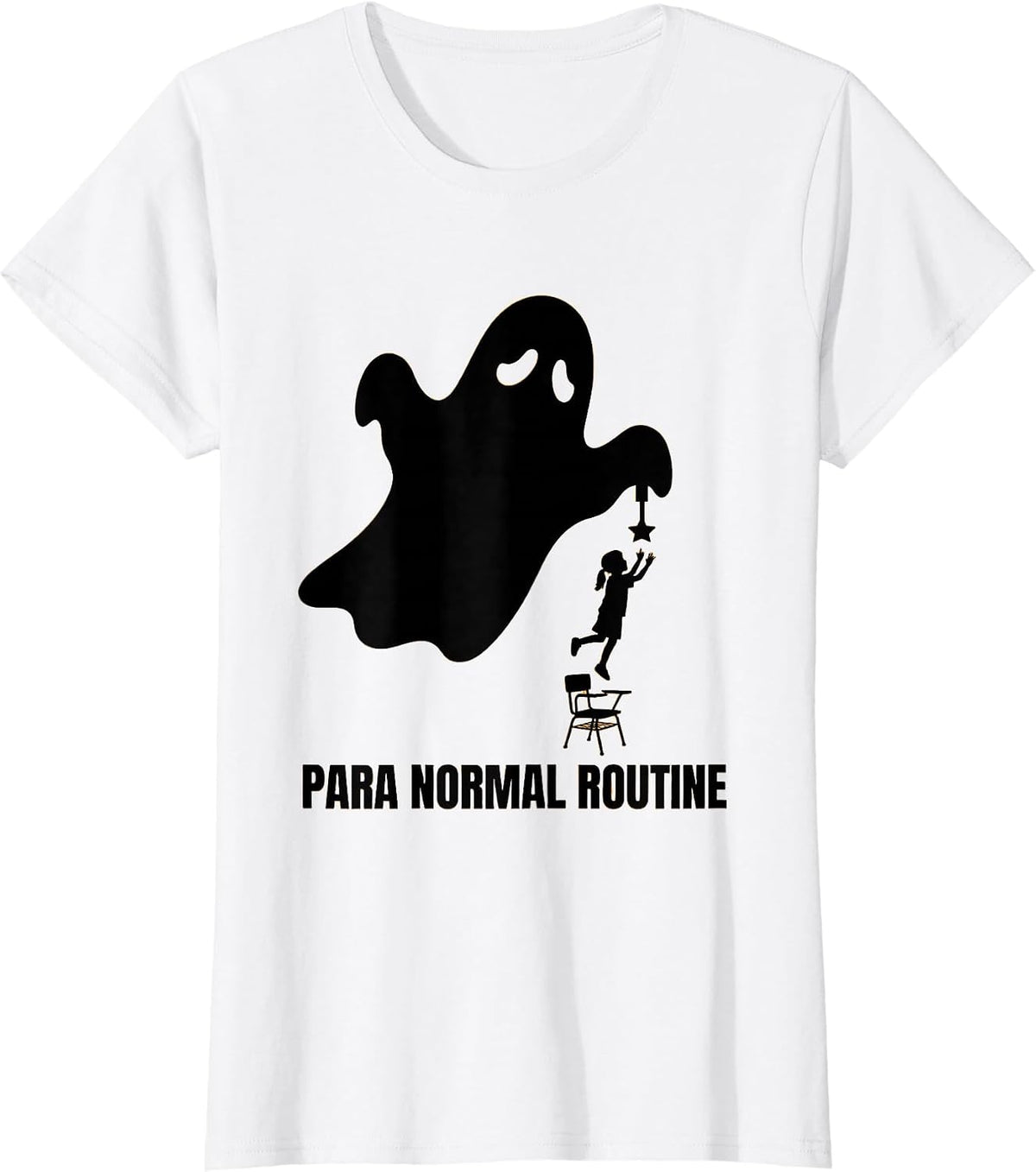 Para Normal Routine Funny Ghost Paraprofessional Halloween T-Shirt - White