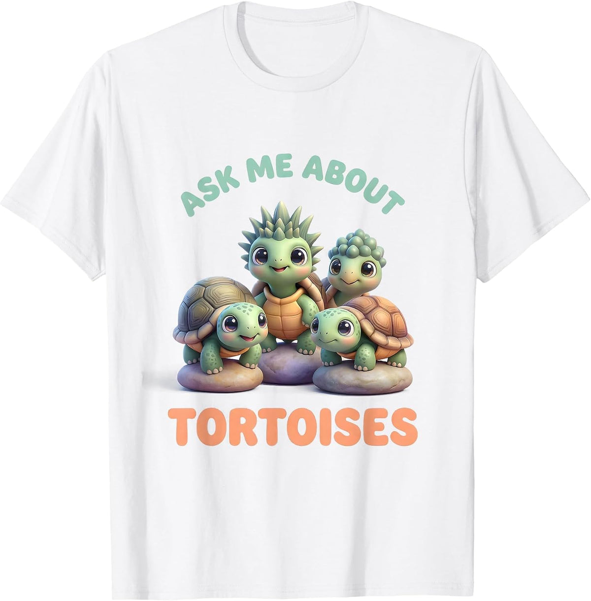 Men's Ask Me About Tortoises Cute Kawaii Reptile Lover Gift T-Shirt - White