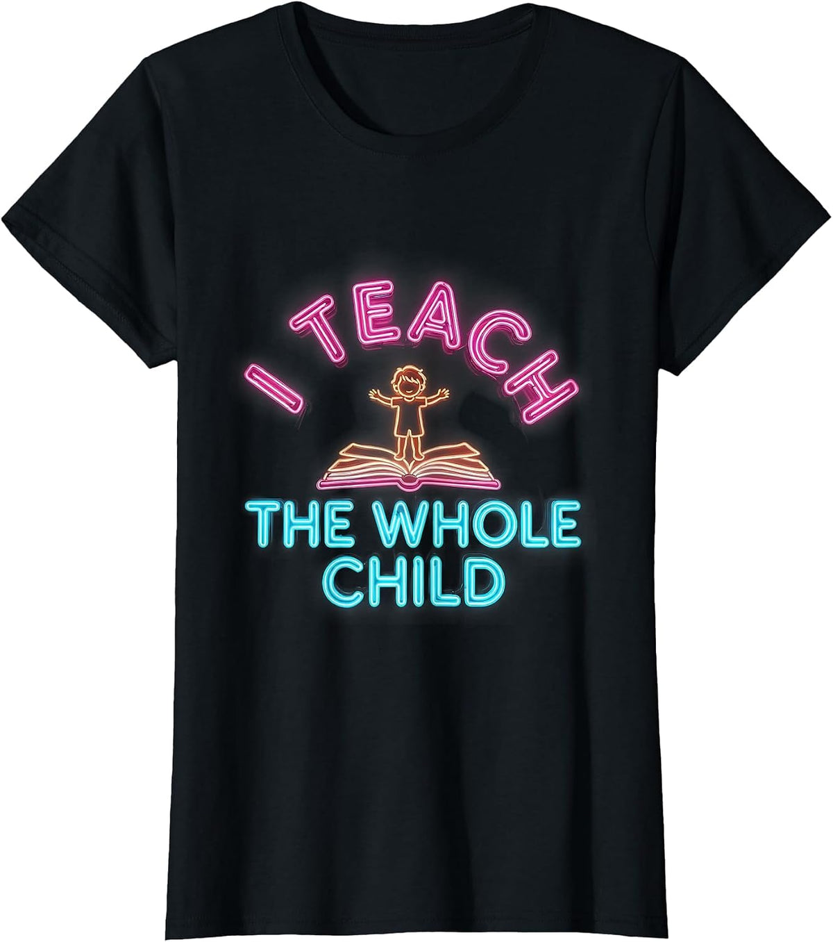 I Teach The Whole Child Paraprofessional Design T-Shirt - Black
