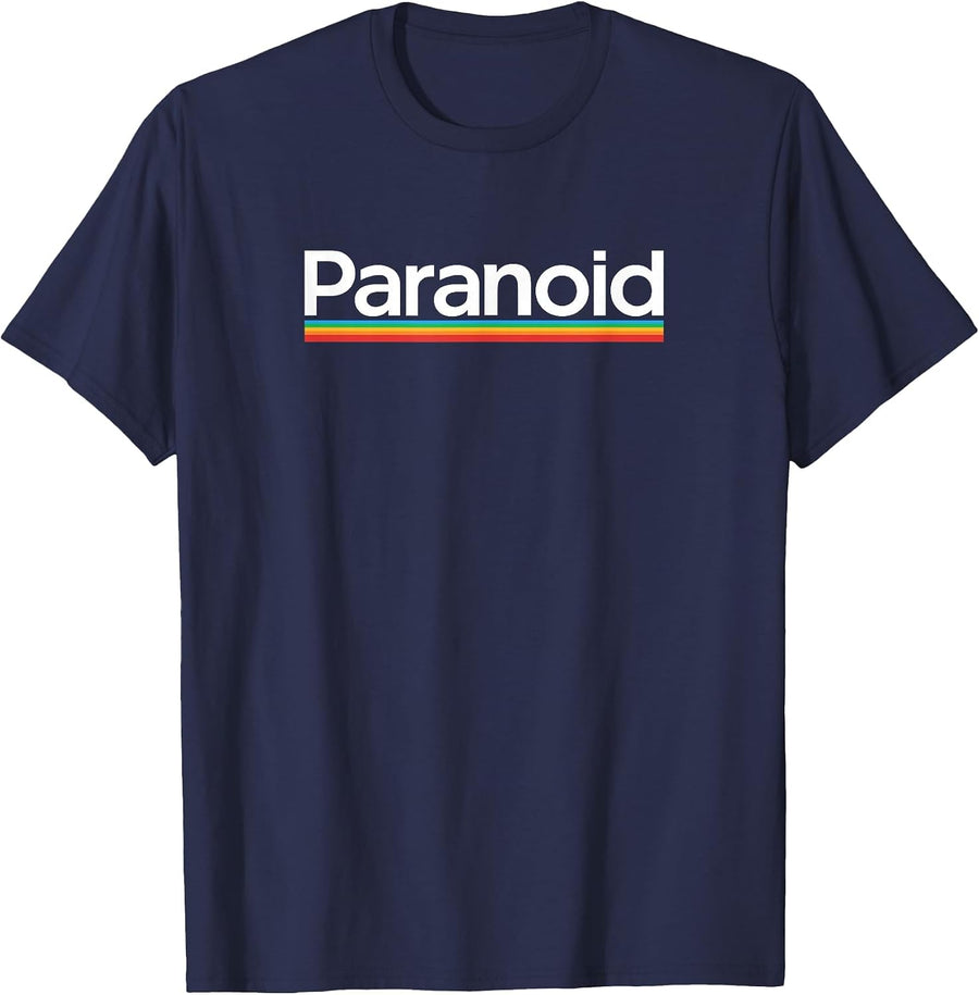 Paranoid Photography Vaporwave Aesthetic Streetwear Vintage T-Shirt - Navy Blue