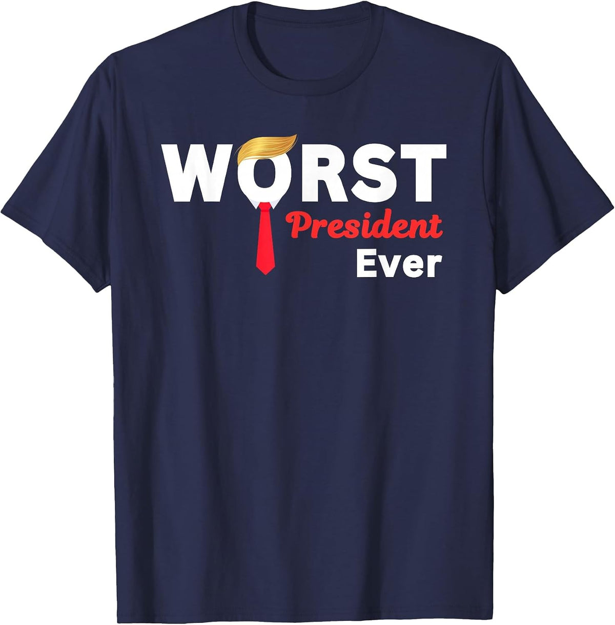 Worst President Ever Donald Trump Convicted Felon 34 Counts T-Shirt - Navy Blue