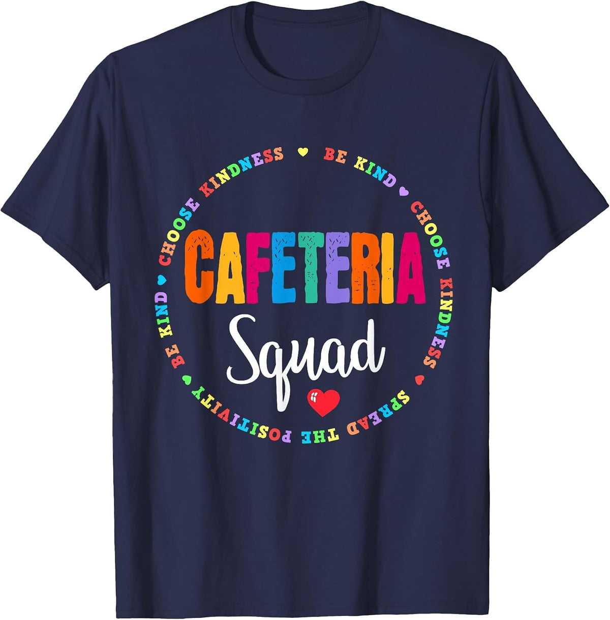 School Support Team Matching Cafeteria Squad Worker Crew T-Shirt - Navy Blue