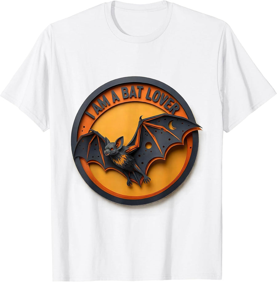 I Am A Bat Lover Funny Bat Wildlife Conservation Nature T-Shirt - White