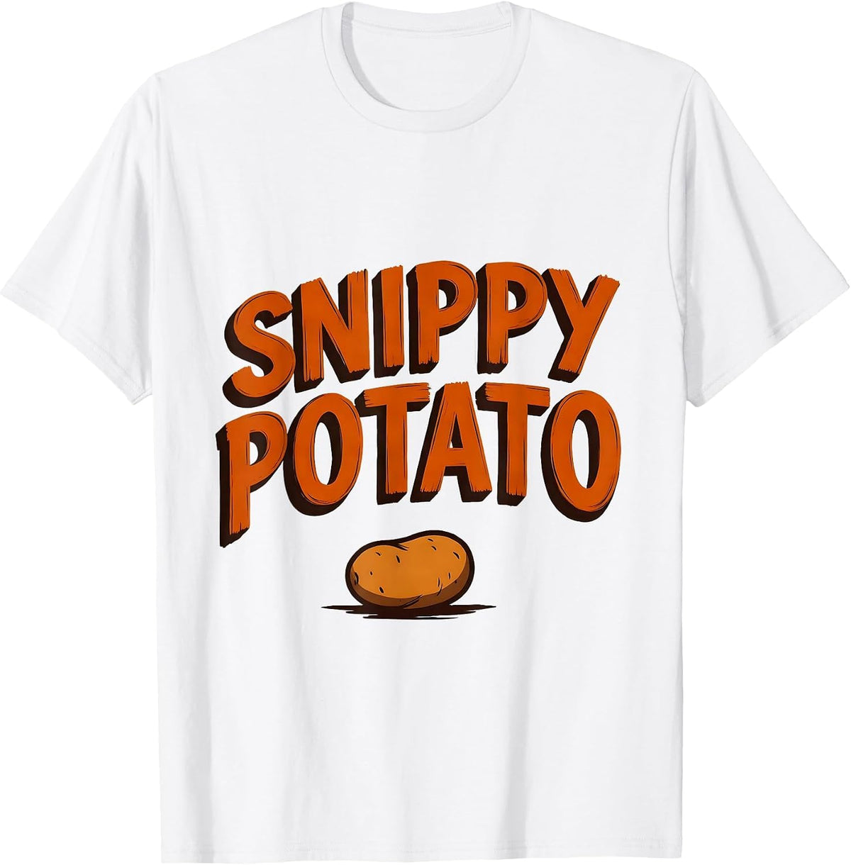 Men's Snippy Potato Funny Grouchy Potato Sweet Potato Couple T-Shirt - White