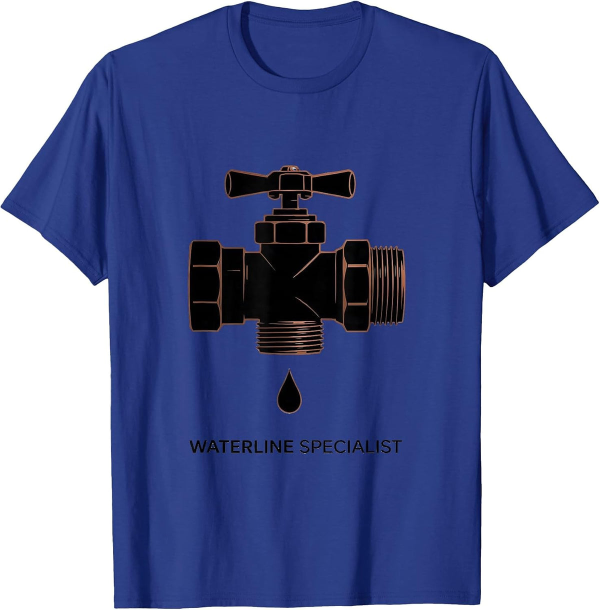 Waterline Specialist Funny Plumber Pipefitter Gift T-Shirt - Royal Blue