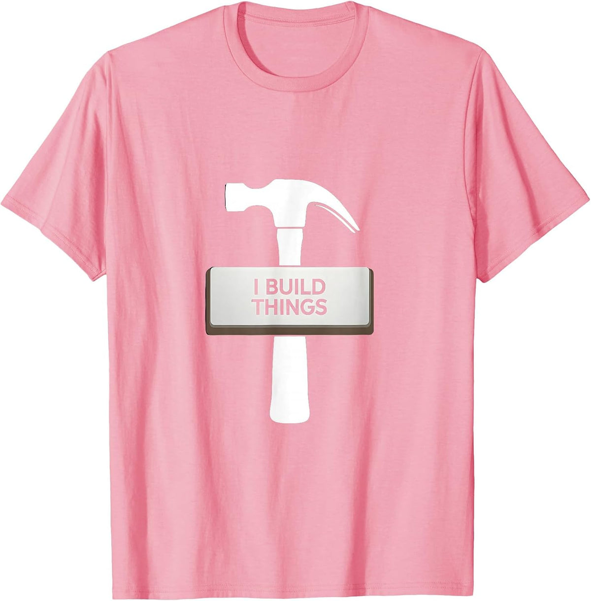 Mademark Mechanics & Trades T-Shirt - Pink-i Build Things Proud Builder and Maker