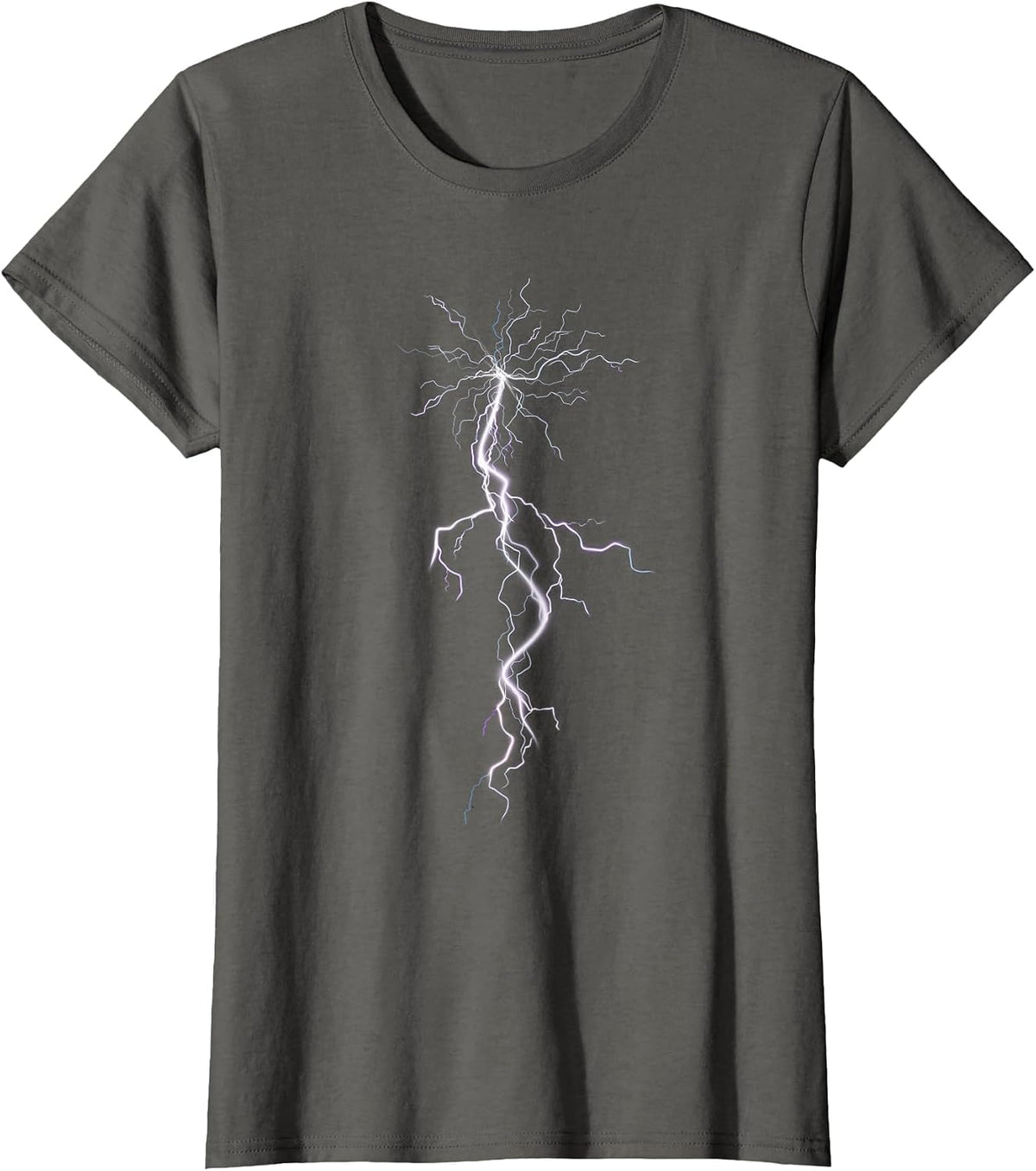 Lightning Storms I Lightning Bolt T-Shirt - Asphalt Grey