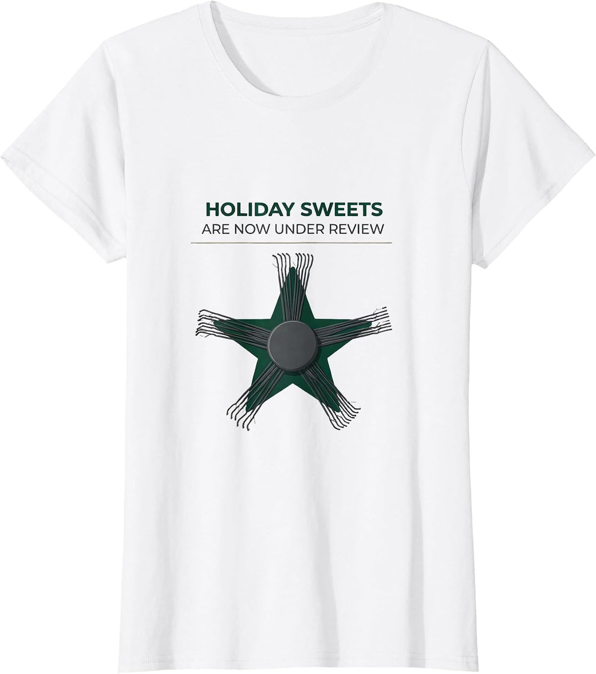 Holiday Sweets Are Now Under Review Funny Dental Christmas T-Shirt - White