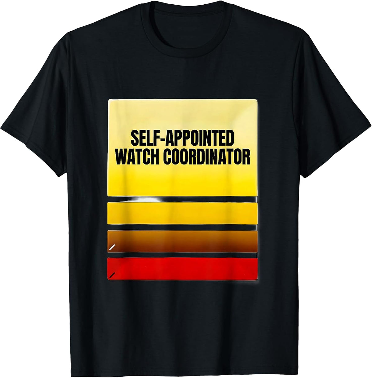 Men's Self-Appointed Watch Coordinator Storm Chaser Tornado Humor T-Shirt - Black