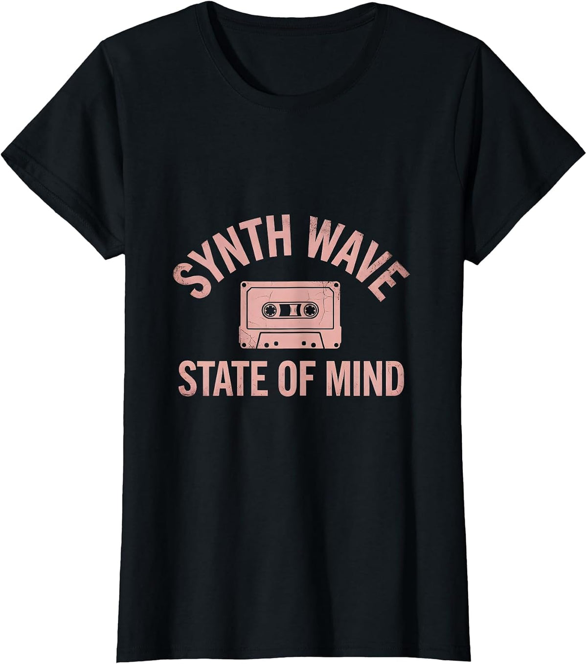 Synth Wave State of Mind 80s Band Design T-Shirt - Black