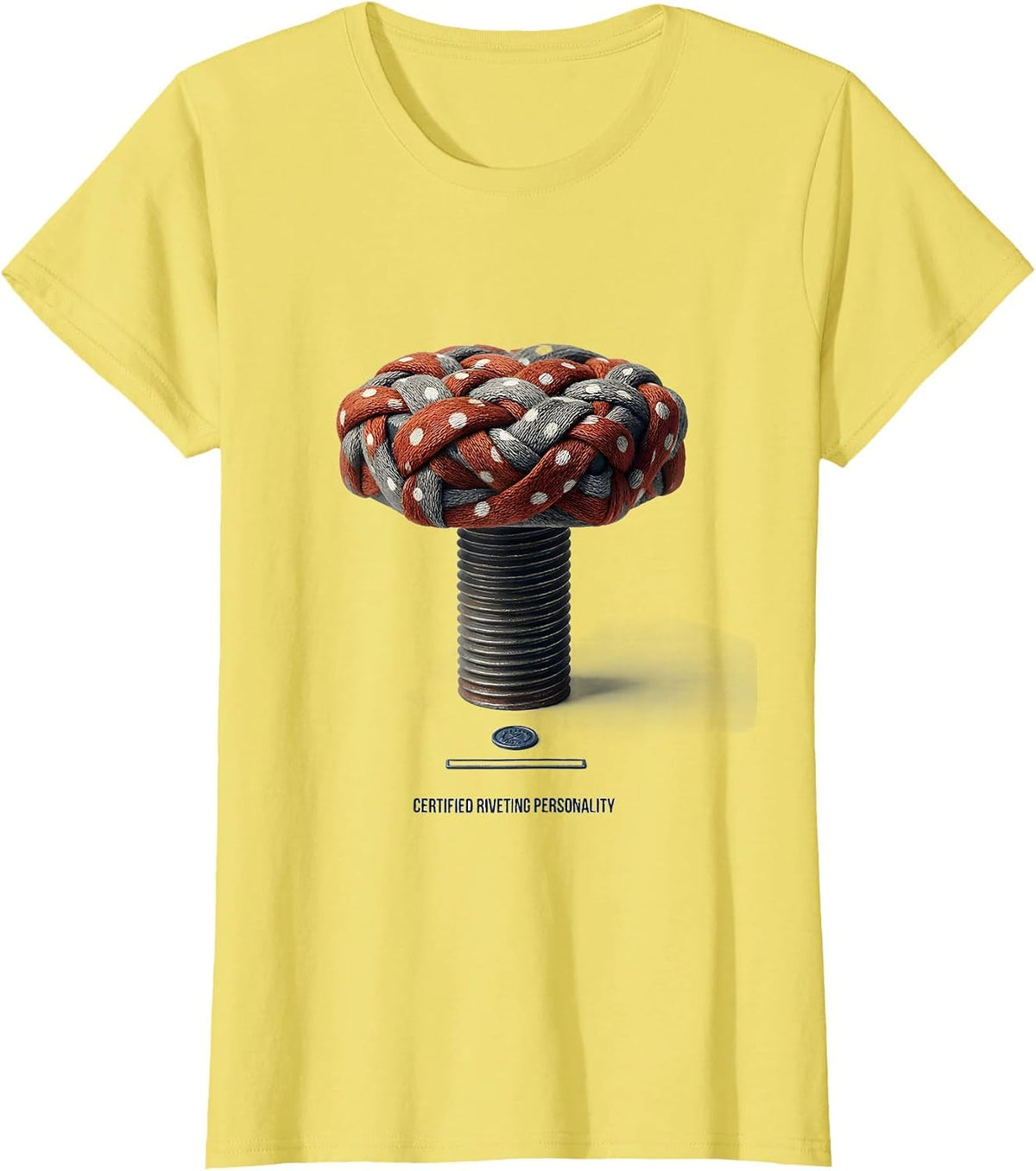 Certified Riveting Personality Feminist Historical Tribute T-Shirt - Lemon Yellow
