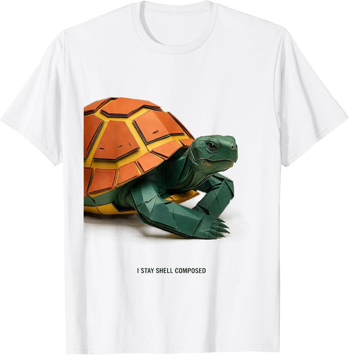 Men's I Stay Shell Composed Funny Tortoise Lover Pet Humor T-Shirt - White