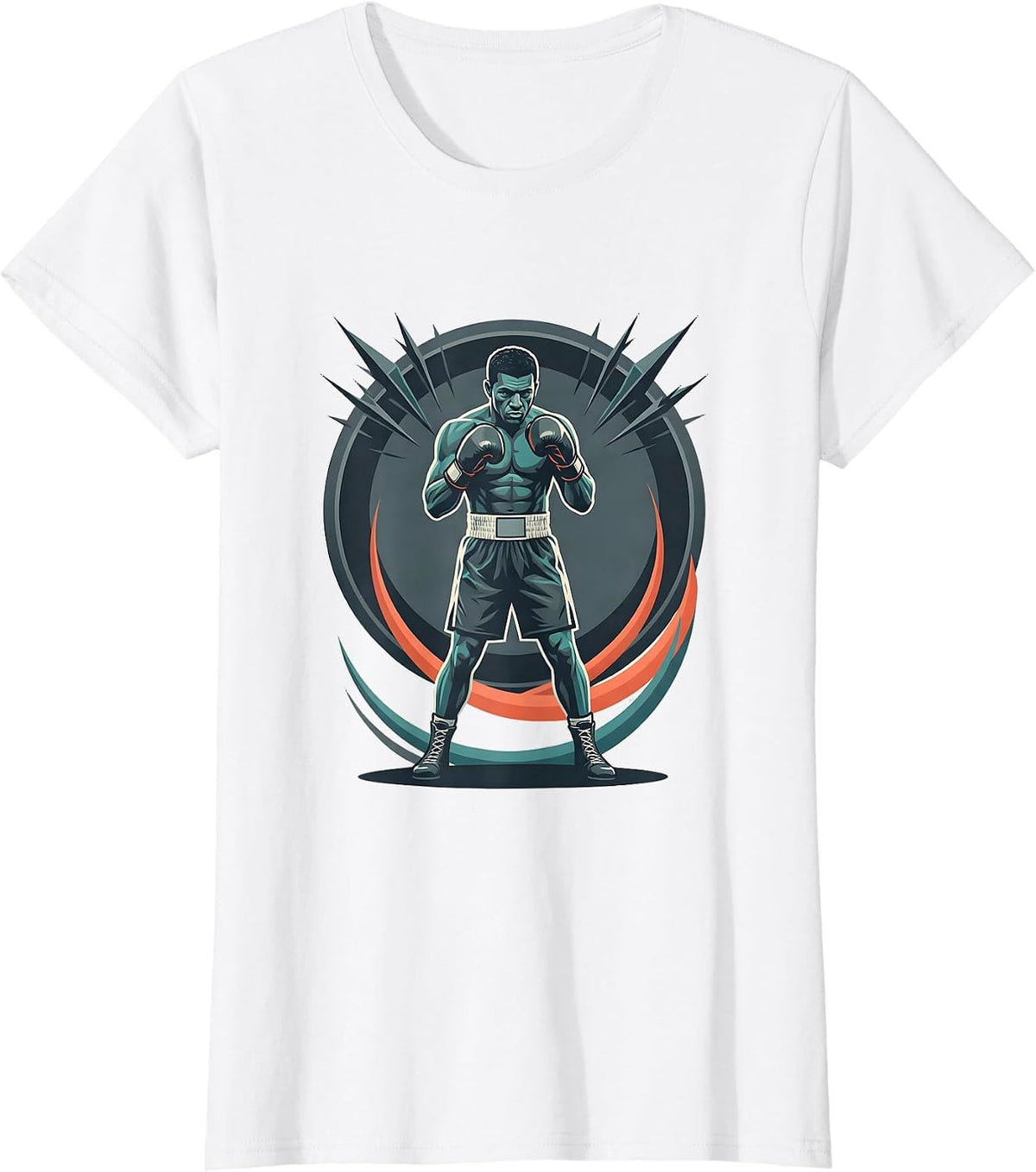 Women's Sealed Boxer Badge Vintage Gym Boxing Fan T-Shirt - White
