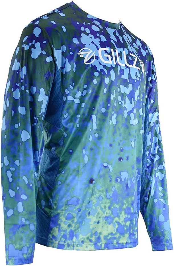 Gillz Men's Long Sleeve Waterman Series UV Fishing Shirt - UV Protection | Lightweight and Breathable | Moisture Wicking -