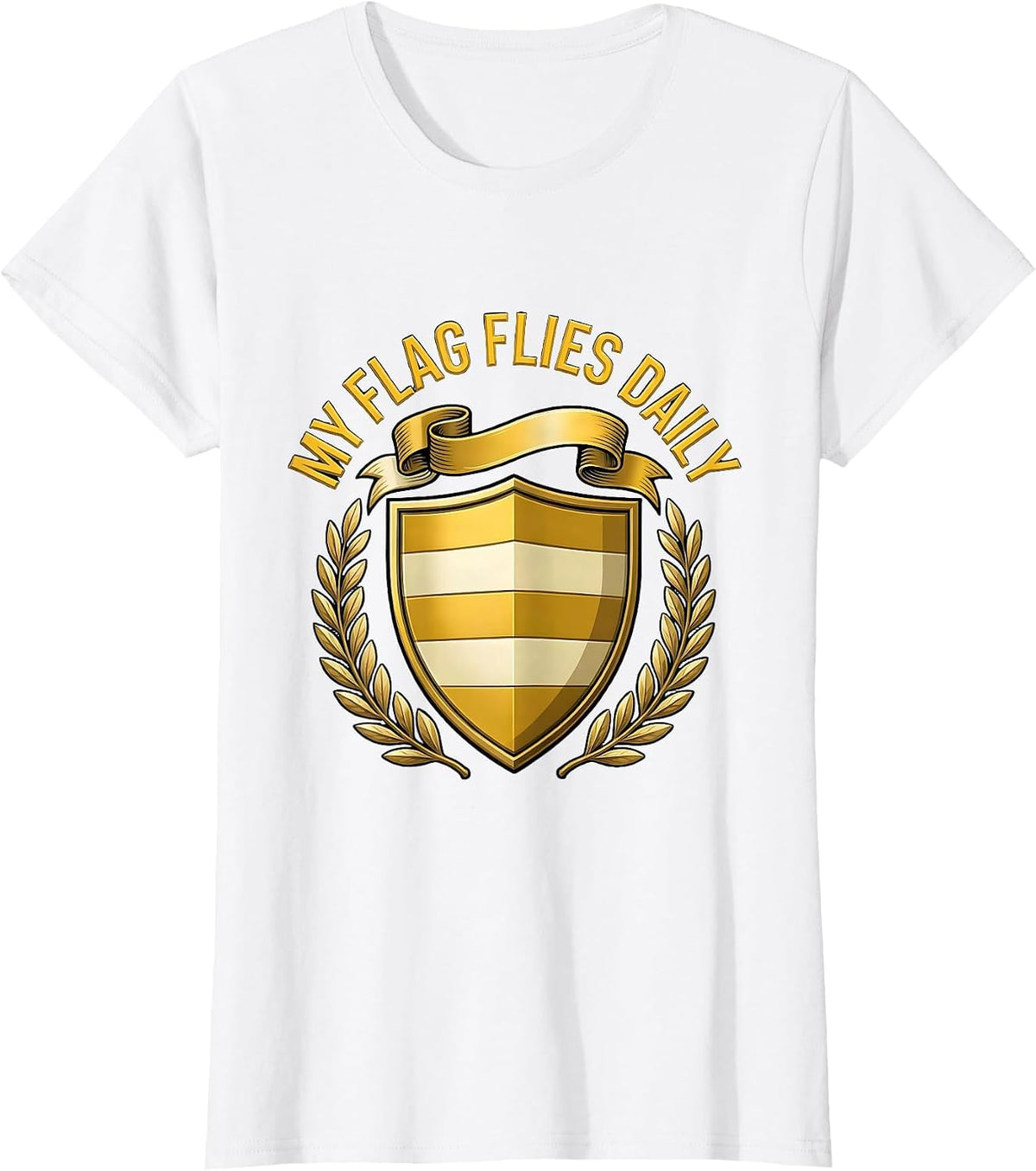 My Flag Flies Daily Pride Flag Design T-Shirt - White