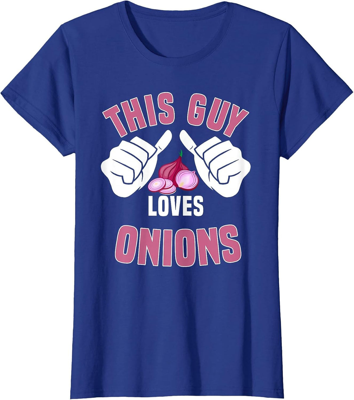 Funny Onions Lover Design Vegetables Onion T-Shirt - Royal Blue