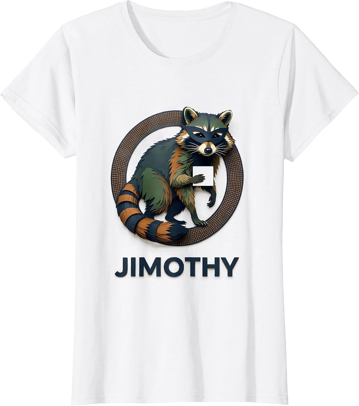 Jimothy Viral Raccoon Funny Trash Panda Wildlife Meme T-Shirt - White