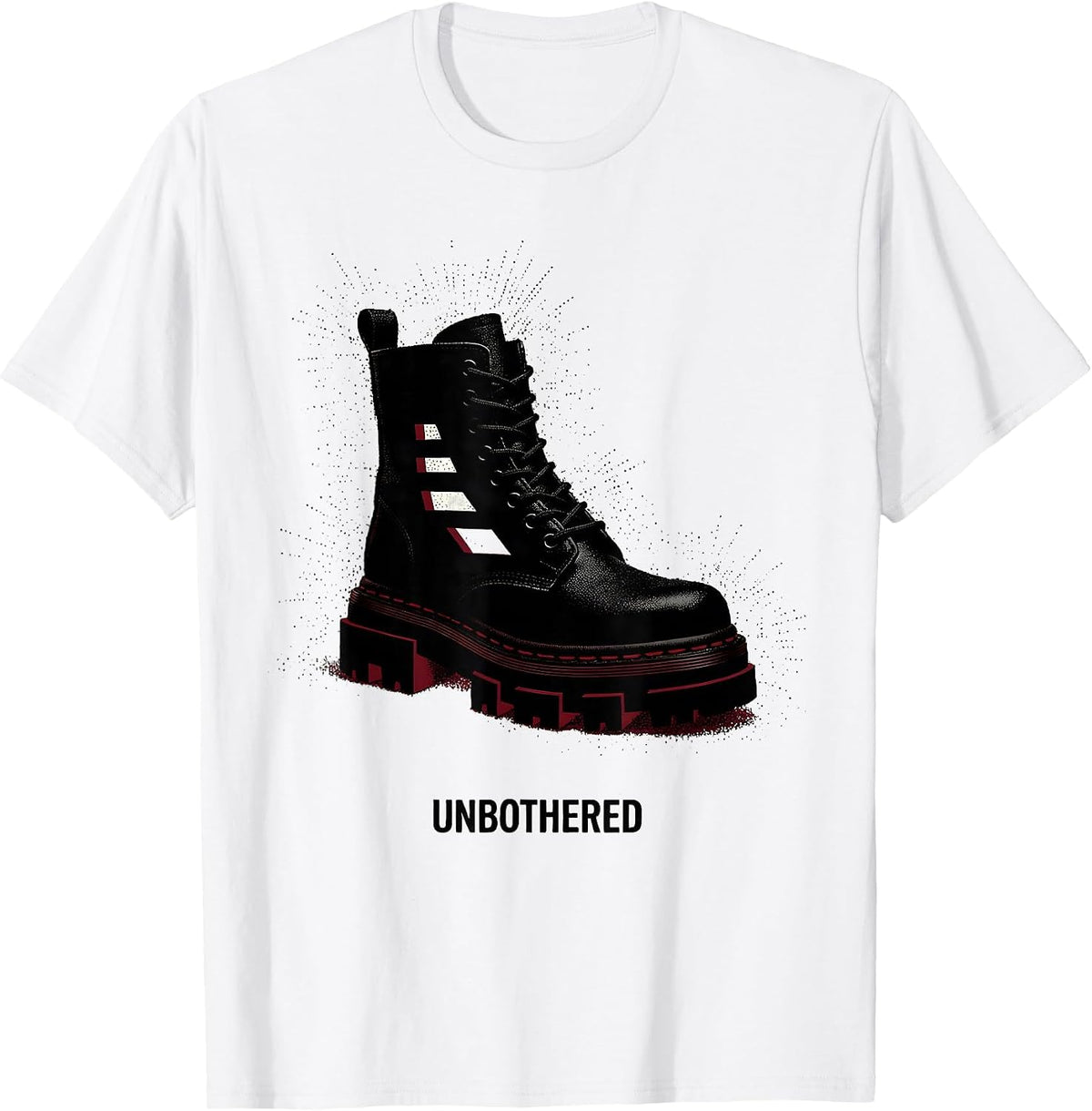 Men's Unbothered Y2K Grunge Goth Alt Aesthetic Streetwear T-Shirt - White